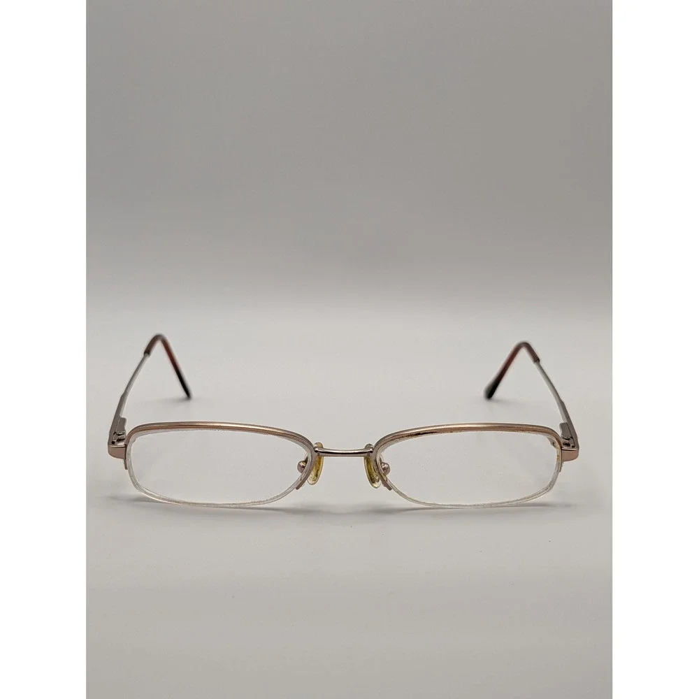 DKNY DY5541-B Eyeglasses Frames Only Rose Gold Half Rim Tortoise Temples 50mm
